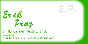 erik praz business card